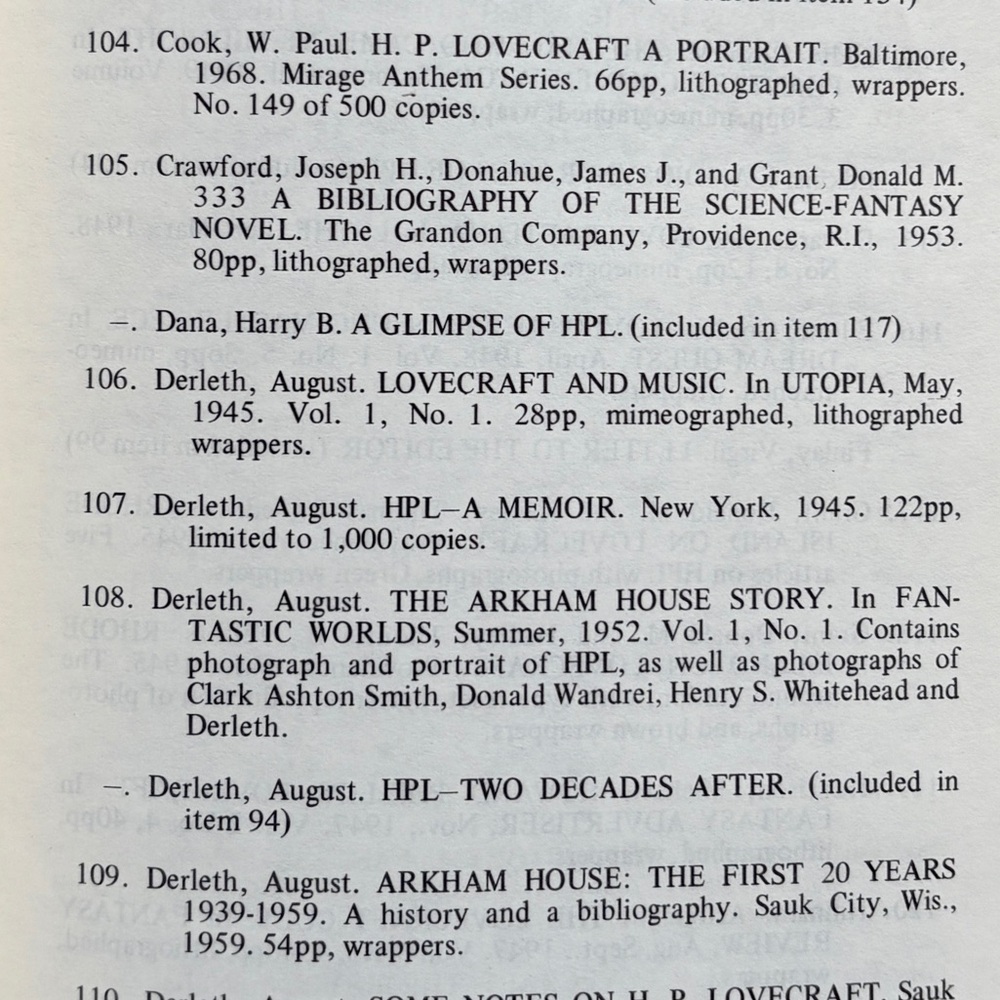1970 Howard Phillips Lovecraft Book Catalogue Necronimicon Innsmouth Cthulhu - Picture 4 of 7